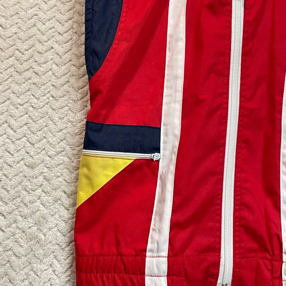 Vintage Members Only Red Kids Nautical Zip Up Vest Size Small Retro‎ Preppy